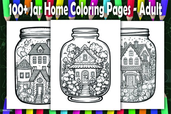 100 Jar Home Coloring Pages – Adult