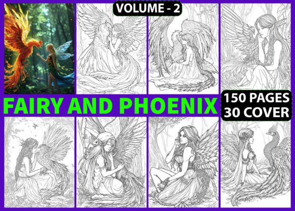 150 Fairy and Phoenix Coloring Pages KDP: A High-Resolution Interior Designed for Real Amazon Sellers