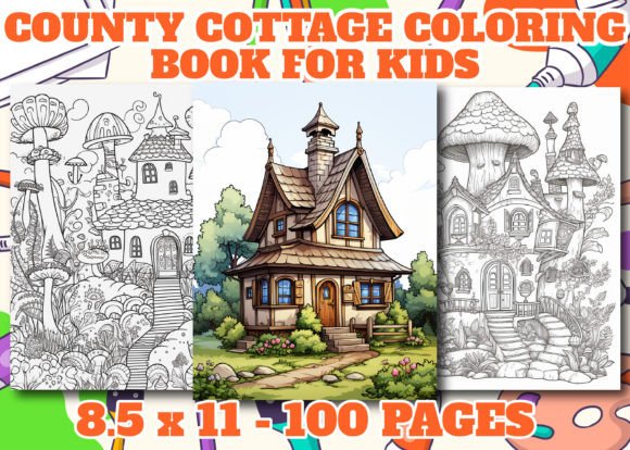 Country Cottage Coloring Pages
