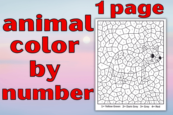 Cute Animals Color by Number Page for Kids – KDP Interior That Sells