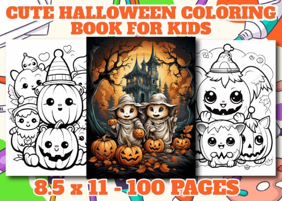 Cute Halloween 7 Coloring Pages for Kids
