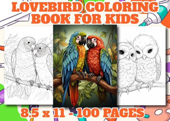 Cute Lovebird Coloring Page for Kids: A Versatile Asset for Creative Entrepreneurs and Educators