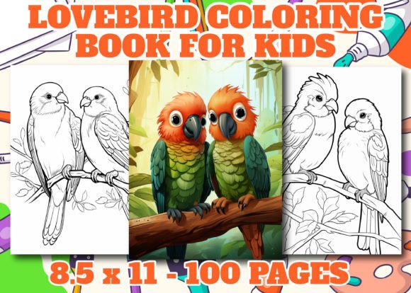 Cute Lovebird Coloring Pages for Kids