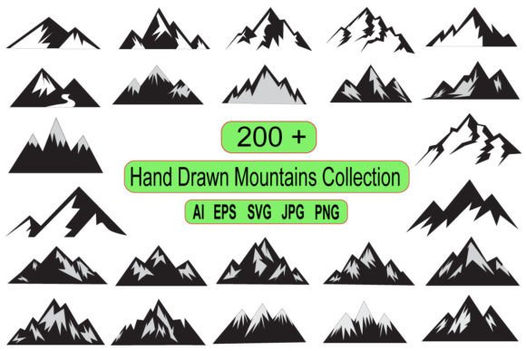 Hand Drawn Mountains Graphic Collection: A Practical Resource for Designers, Educators, and Self-Publishers
