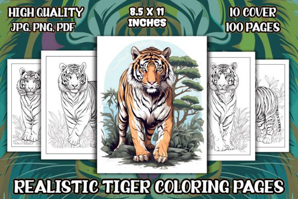 Realistic Tiger Coloring Pages for KDP: High-Resolution Assets Built for Print-on-Demand Success