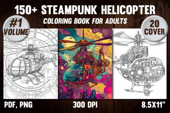 Steampunk Helicopter Coloring Pages: Where Nostalgic Aesthetics Meet Modern Creative Entrepreneurship