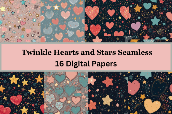 Twinkle Hearts and Star Seamless Pattern: A Thoughtful Choice for Modern Creative Work